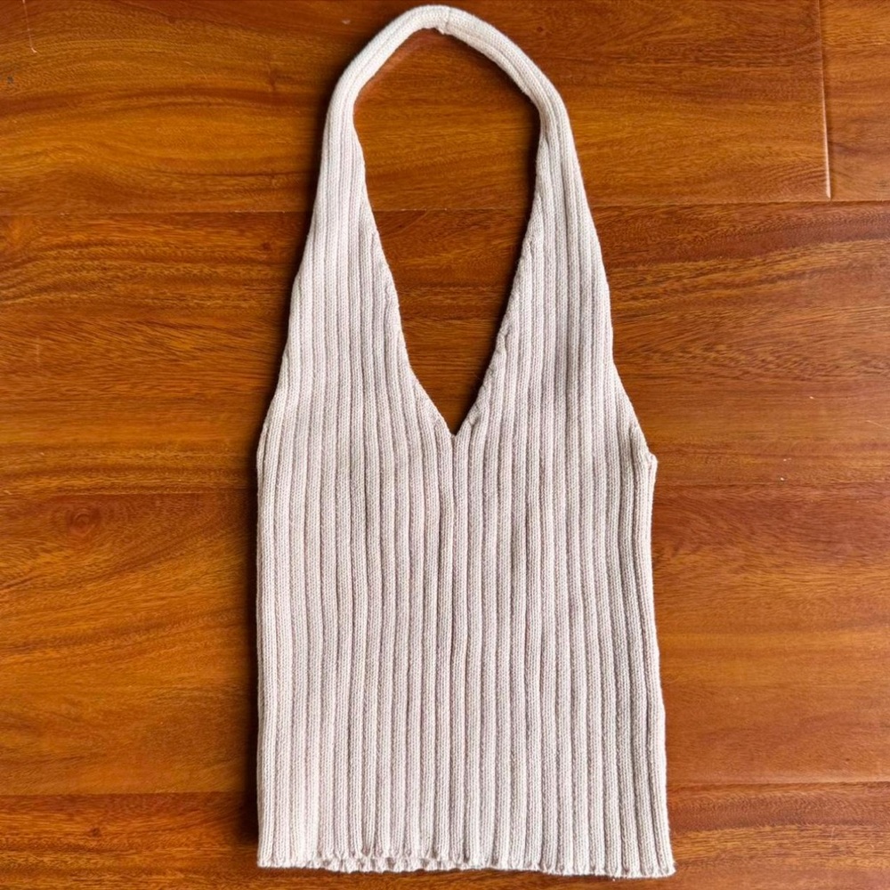 Baby muted pink knit halter top